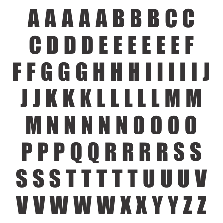 Bold Impact Font Alphabet Lettres autocollantes en vinyle pour